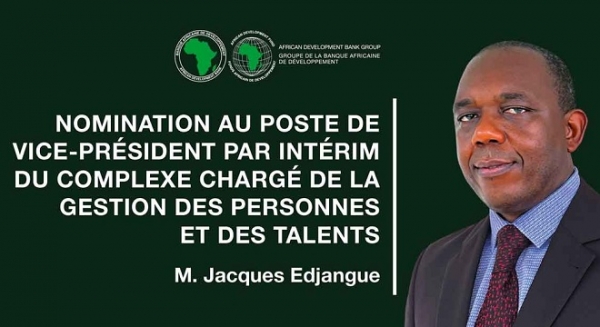 La BAD nomme Jacques Edjangue vice-président chargé de la Gestion des personnes et des talents
