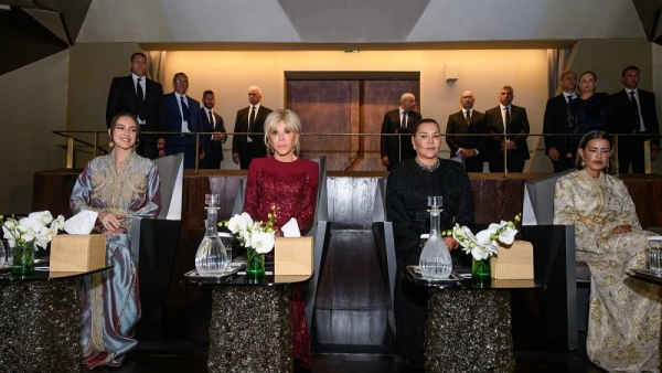 Maroc : les Princesses Lalla Khadija, Lalla Meryem, Lalla Hasnaa et Brigitte Macron assistent au spectacle d&rsquo;ouverture du Th&eacute;&acirc;tre Royal de Rabat