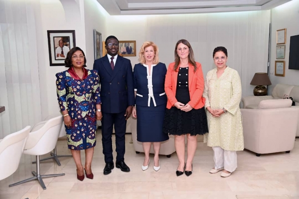 C&ocirc;te d&rsquo;Ivoire : Dominique Ouattara &eacute;change avec une d&eacute;l&eacute;gation du PNUD sur la promotion d'un d&eacute;veloppement inclusif et durable